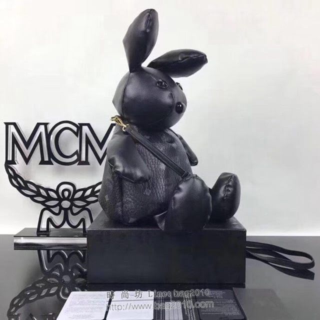 MCM女包 原單 吉祥物小兔子 Visetos印花塗層帆布 MCM單肩斜挎女包  mdmc1025